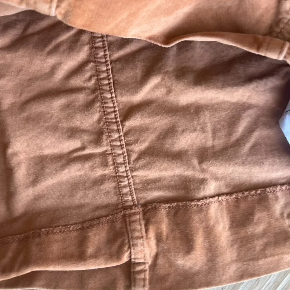 Madewelll Button Up Suede Mini Skirt Tan Brown Size 0